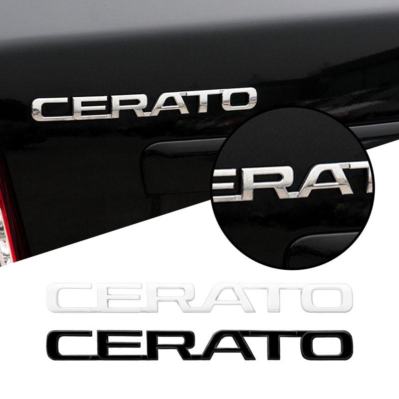 

Автоаксессуары 3D ABS хром, серебристый/черный CERATO буквенный логотип эмблема хвостовой части автомобиля задний бампер наклейка на багажник Декор Стайлинг автомобиля