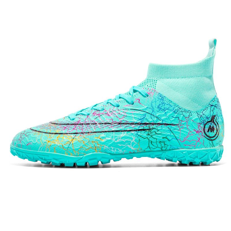 Foreign trade large size football shoes, boys high-top AG long nails artificial grass training shoes TF broken nails 068