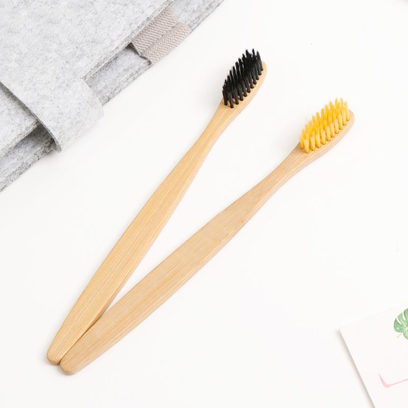 10Packs Pure Bamboo Natural Toothbrush Environmentally Friendly Eco Adult Medium