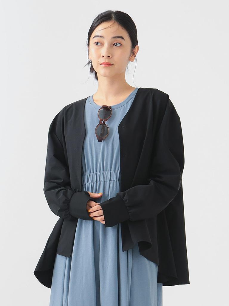 BEAMS Life Store by BEAMS Women's Land & Water V-Neck Cardigan, Long Sleeve Tee, Quick-Drying and UV Protection, Black, One Size