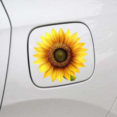 Painted Sunflower Glass Car Background Beautification Decoration Stickers