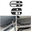 Compatible For MG4 EVMulan 2022-2024 Car Window Control Lift Switchs Panel Cover Trim Decoration ABS Carbon FiberDurable