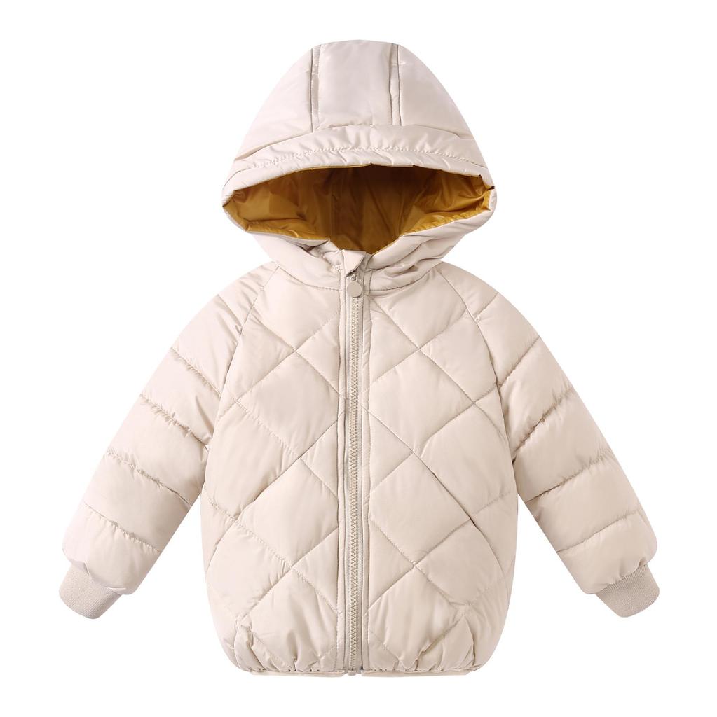 2024 Autumn/Winter Down Cotton Jacket for Toddlers - Boys & Girls Plus Velvet Warm Coat