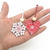 10pcs Christmas 5cm Tree Wooden Decor Xmas Home Hanging Ornaments Gift Pendants