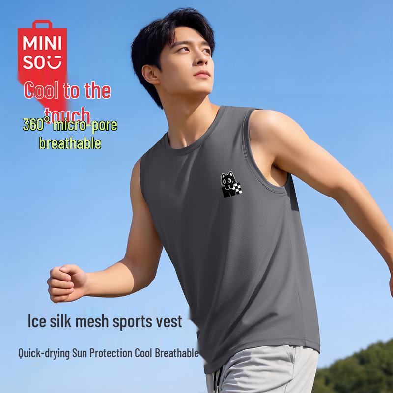MINISO Men s Casual Quick-Dry Sleeveless T-Shirt 2XL