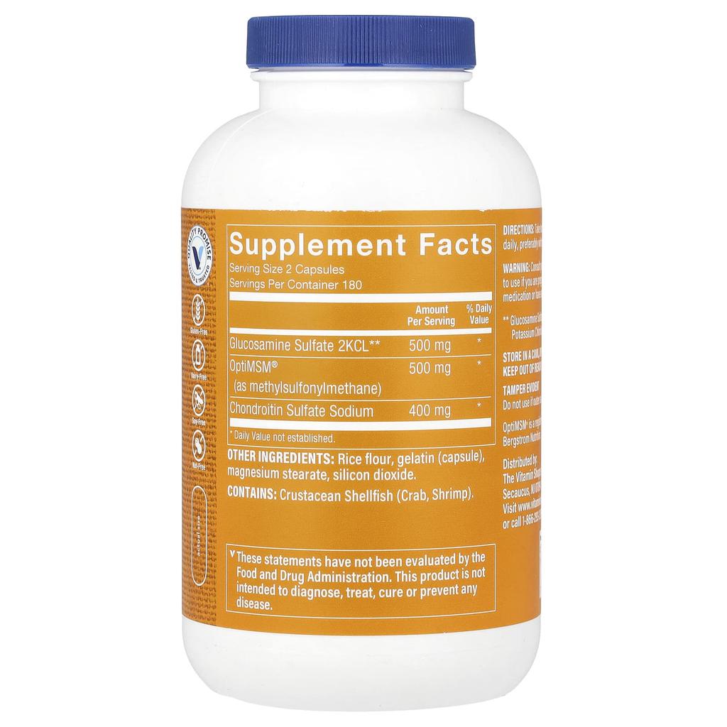 The Vitamin Shoppe, Glucosamine Chondroitin MSM, 360 Capsules