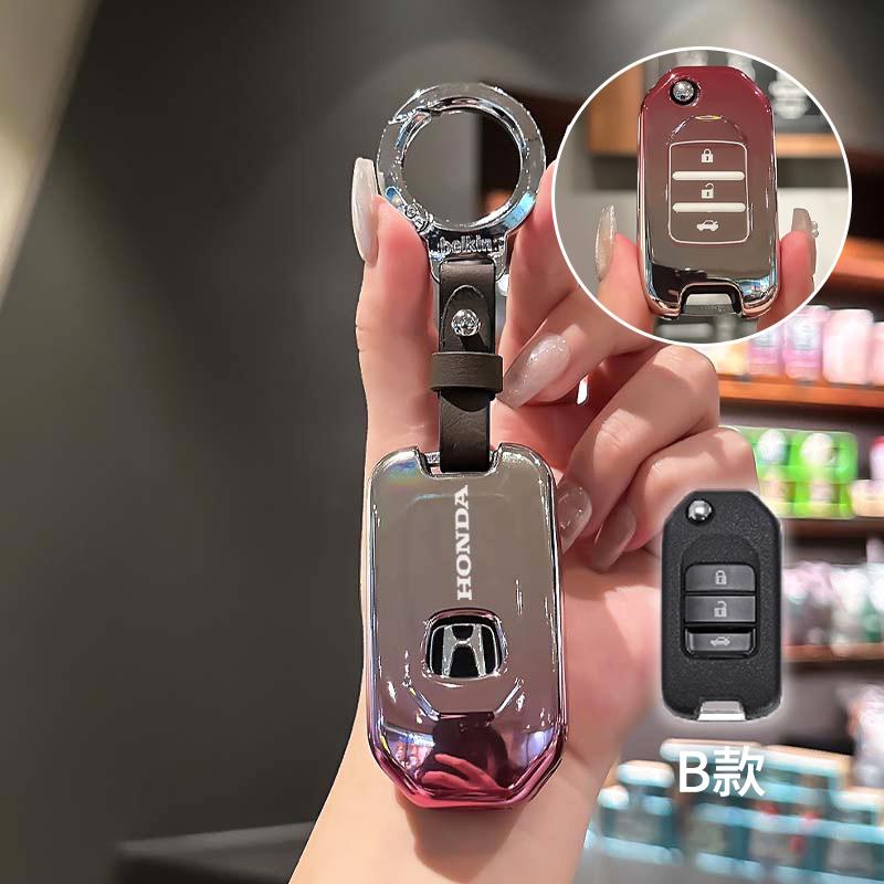 For Honda Civic Accord City Odyssey CR-V XR-V HR-V Vezel Jade Jazz Crider TPU Car Remote Key Case Cover Protective Holder Shell