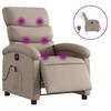 VidaXL Electric Reclining Massage Armchair, Relaxation Chair with Adjustable Backrest and Footrest, Seat of 3204039