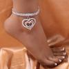 Mother's Day Heart-Shaped Rhinestone Anklet for Women