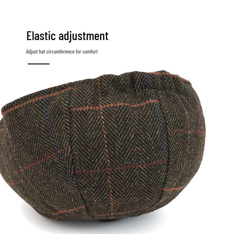 Men's Retro Octagonal Wool Felt Beret - Warm Autumn/Winter Painter-style Flat Newsboy Cap