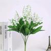 Artificial Flowers Lily of the Valley 7 Branches Fake Plastic Lily Flower Bridal Bouquet Wedding Party Decor Flores Artificiales