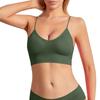 Women's Y Back Sports Bra - Padded Low Impact Spaghetti Thin Strap Workout Yoga Top