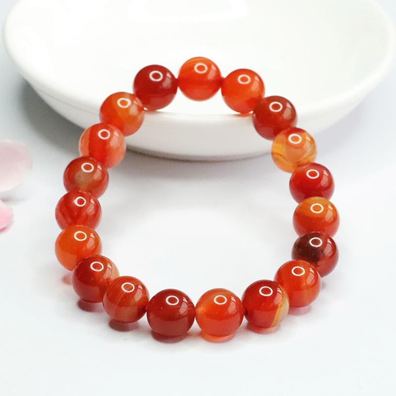 Juan Yu Natural Agate Bracelet - Icy Candy Red & Yellow Chalcedony