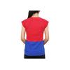 adidas Color Block Quick Dry Short Sleeve Tennis Shirt Women Tops Red Blue BQ3465