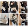 IELGY Ladies Versatile Hourglass Bag, Black Pop Chain Underarm Crossbody One Shoulder Commuter Wandering