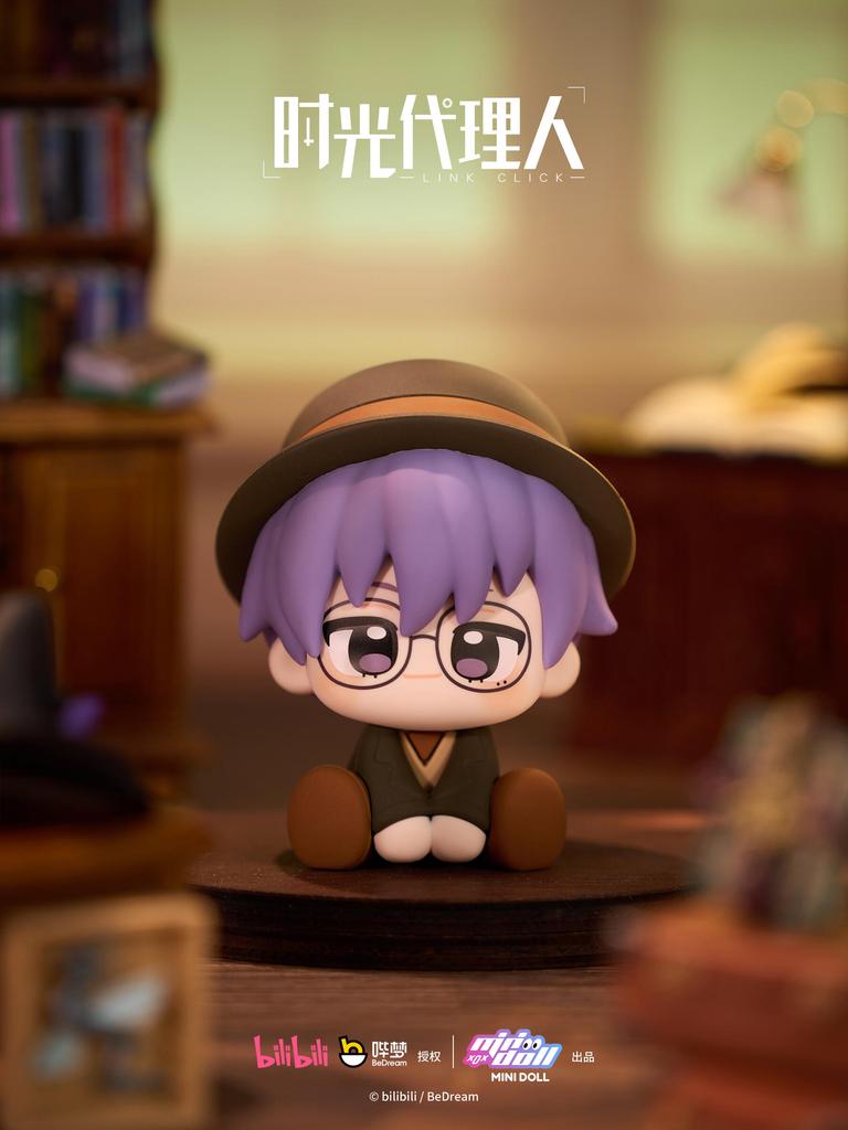 Authentic Link Click Minidoll Time Agent Sit-Down Figure Soft Rubber Mystery Blind Box Collectible Toy Trendy College Series