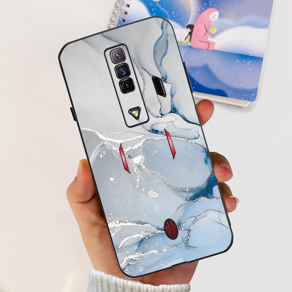 For ZTE Nubia Red Magic 7 7S Pro Case Zte nubia REDMAGIC 7S 7Pro Fashion Cool Pattern Black Silicon Soft Phone Cases