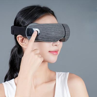 Massageador de airbag ocular, protetor ocular de compressa quente elétrica recarregável, medidor de sono com música Bluetooth