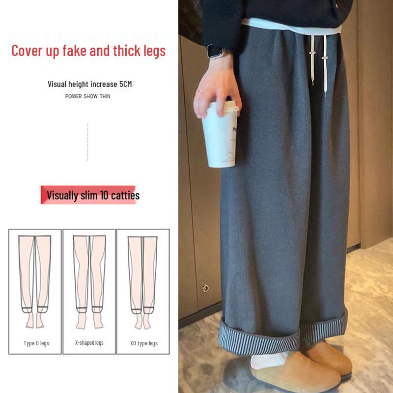 Maternity Retro Loose Straight-Leg Pants with Pig Nose Buckle - Spring/Summer 2026 Style 3XL