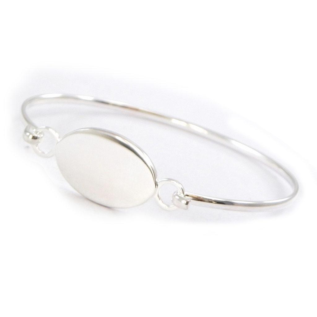 Les Trésors De Lily [G7885] - Silver 'Identity' Silver Bracelet (oval) - 62 Mm 25x15 Mm