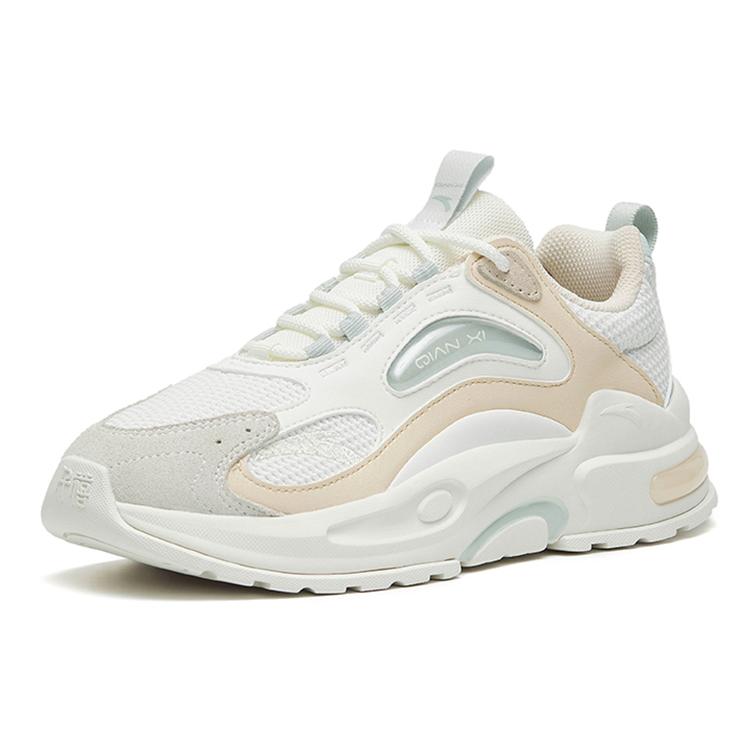 Anta Millennium 5.0 Cushioned Anti-Slip And Wear-Resistant Lightweight Low-Top Casual Shoes Women's White Green 122248890-4