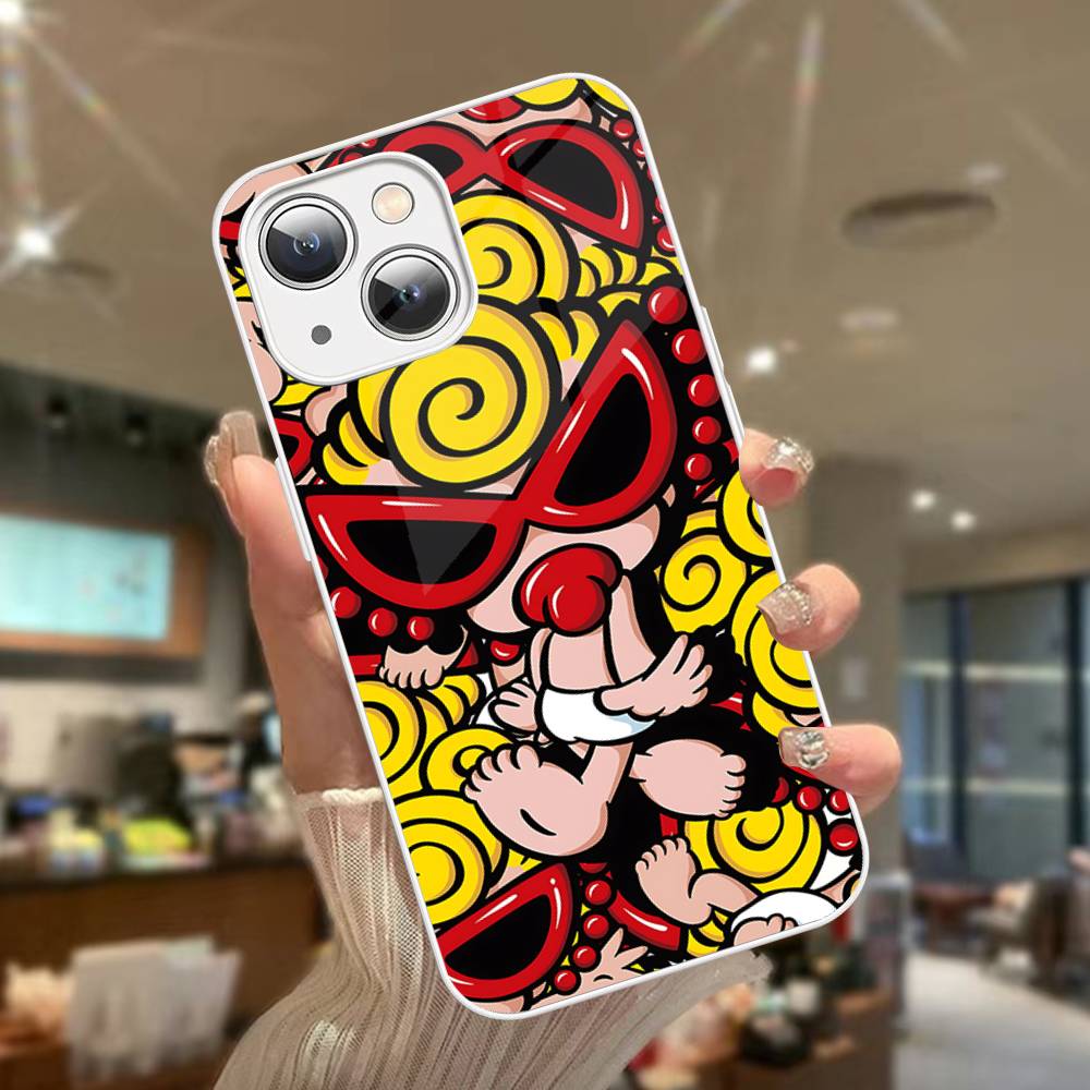 Japan Fashion H-Hysteric M-Mini For iPhone 14 13 12 Mini 11 Pro XS Max X XR 14 Plus Tempered Glass Cover