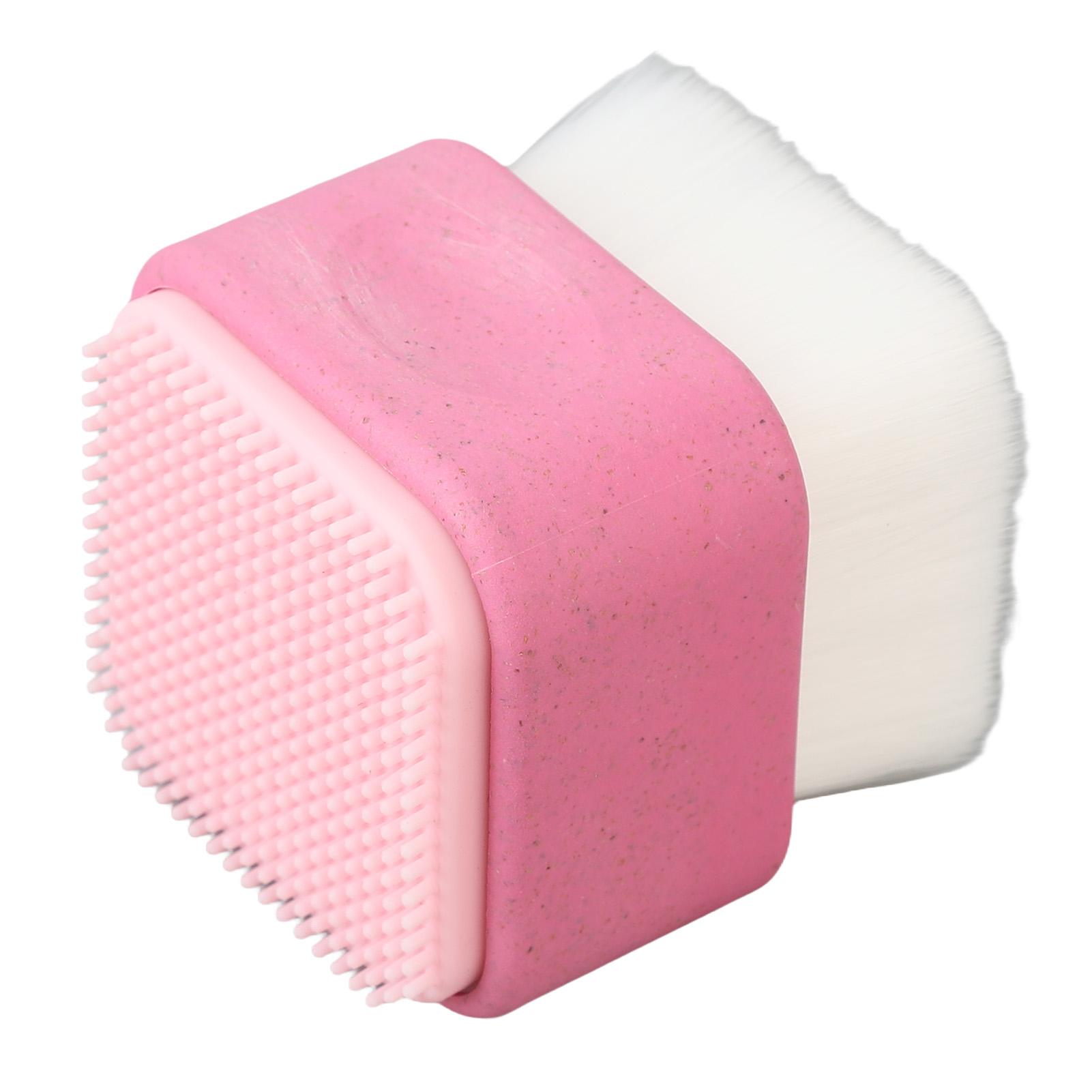 Двусторонняя силиконовая щеточка для лица, мягкая щеточка для удаления черных точек, щетка для умывания лица для отшелушивания, массажа лица