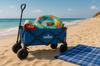 Beach trolley, tourist, camping, transport, foldable, thick wheels, blue