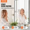 Wall Mounted Makeup Mirror, 0.15" Thick, 30" x 40" Mirror with Aluminium Alloy Frame & Explosion-Proof Film, Scratch-Resistant Mirror with Z-Shaped