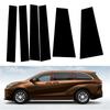 6Pcs Car Door Window Column BC Pillar Post Cover Trim PC Material Sticker For Toyota Sienna 2021-2025 Auto Stickers Parts