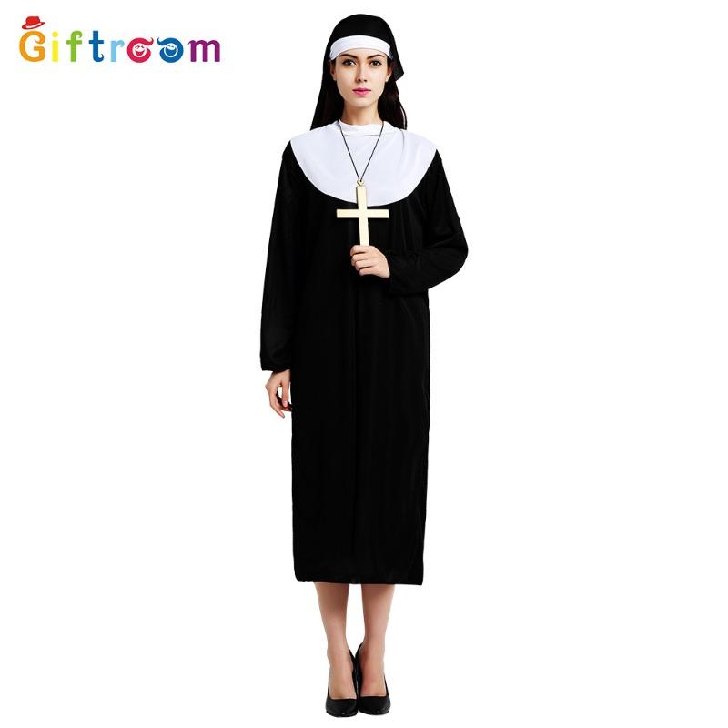 Easter Clothes Nuns Robe Party Cosplay Costume Drama Stage Performance