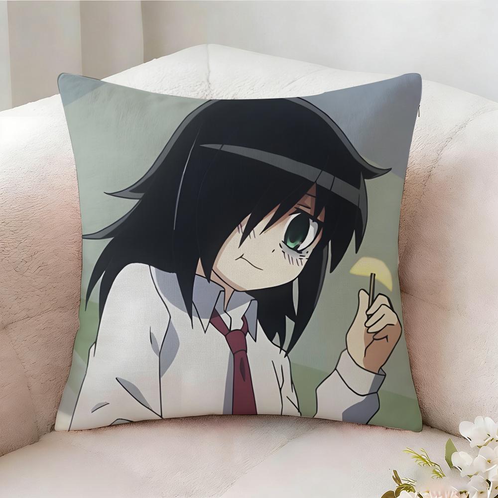 T-Tomoko Kuroki Anime Pillow Case Pillowcase, Double-Sided Printed, Sofa Cushion, Bedroom Headboard Pillow