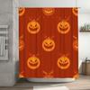 Spooky Halloween Pumpkin Printed Shower Curtain Home Decor Waterproof Fabric Bathroom Liner for Kids' Rooms Orange / Yellow Flor