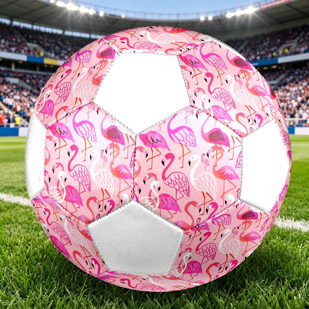 1pc Pink Flamingo Outdoor Sports Football, Size 5, Comfortable And Durable Feel,Gift yy56