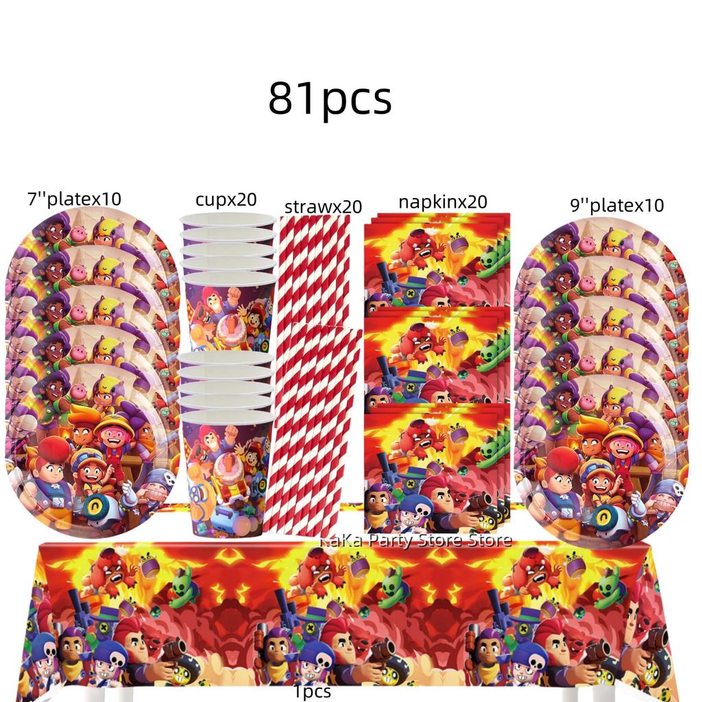 Game thme Birthday Party Decorations Disposable Tableware Tablecloth Plate Cup Napkin Baby Shower Boys Party Favors Supplies