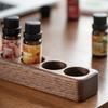 1Pc Walnut Essential Oil Cosmetics Storage Rack Wooden Desktop Standing Display Rack Bathroom Kitchen Household Partition Log