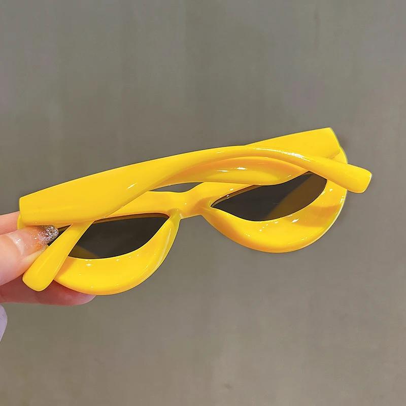 New Funny Sunglasses Women Cat Eye Thick Inflated Frame UV400 Protection Cute Sun Glasses Fashion Brand Design Gafas
