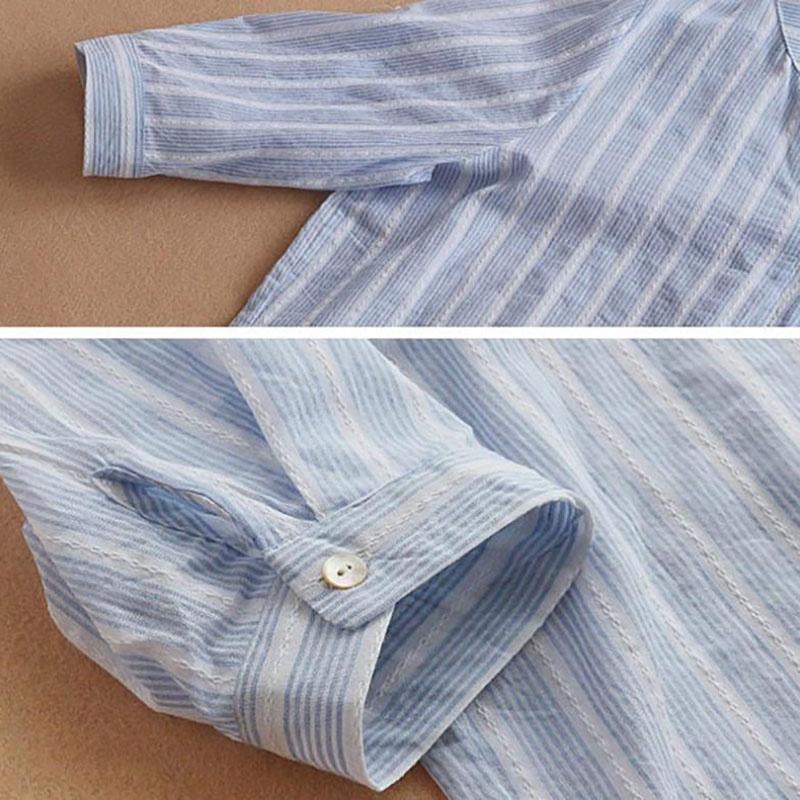 Elegant Women Retro V Neck Long Sleeve Casual Loose Baggy Tunic Tops Blouse Plus Size
