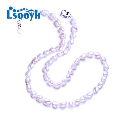 Pearl Choker Necklace Fashion Girl Women Trendy Freshwater Pearl Pendant Punk Style Black Rope Chain