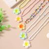 5 Stück Böhmischer Blumenperlen-Halskette Harz-Plumeria-Halskette Neuer Perlen-Choker Tägliches Tragen