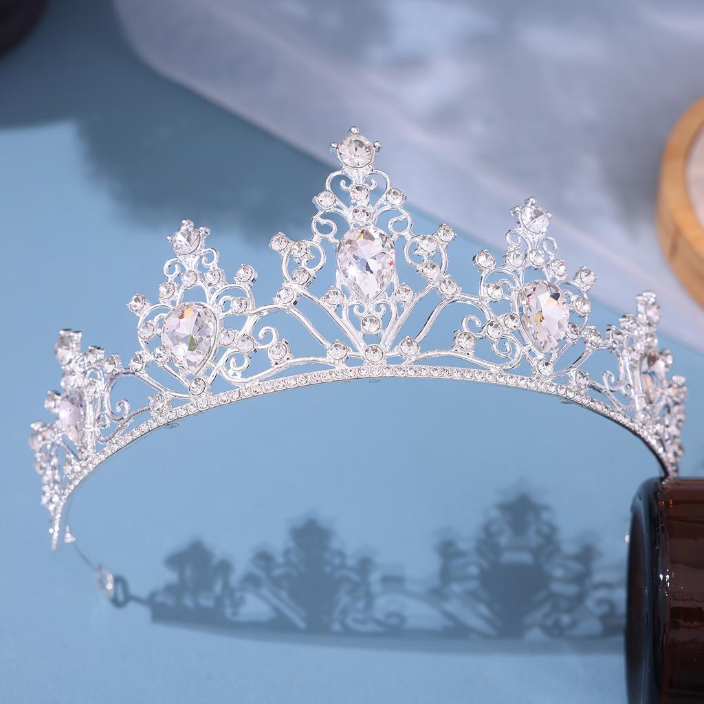 15 Colors Crystal Crown Tiara Rhinestone Prom Diadem Bridal Wedding Hair Accessories Jewelry Crown Tiara for Women Bride