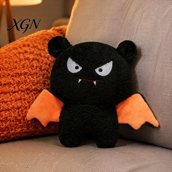 Holiday Themed Doll Halloween Pumpkin Plush Toy, Spooky Ghost Bat Demon Stuffed Doll, Party Favors Cartoon Plushie Decoration for Home,