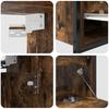 2 Piece Bathroom Furniture Set Smoked Oak Wood Based Material
