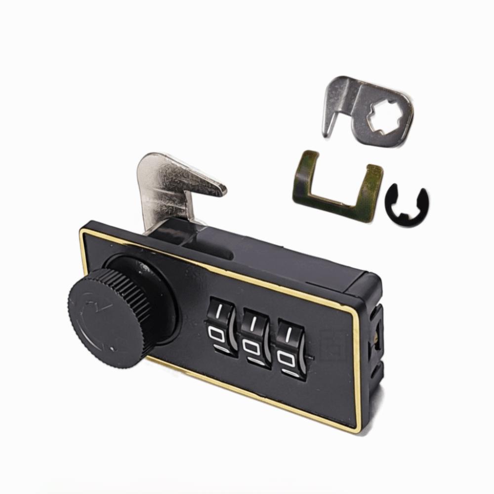 Compact Size Mechanical Combination Lock Anti-Theft Dial Combination Lock Toolbox Lock Gold bent
