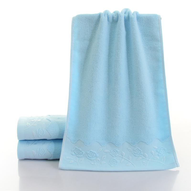 All-Cotton Three-Section Adult Face Towel - Thick Student Washcloth with Optional Logo