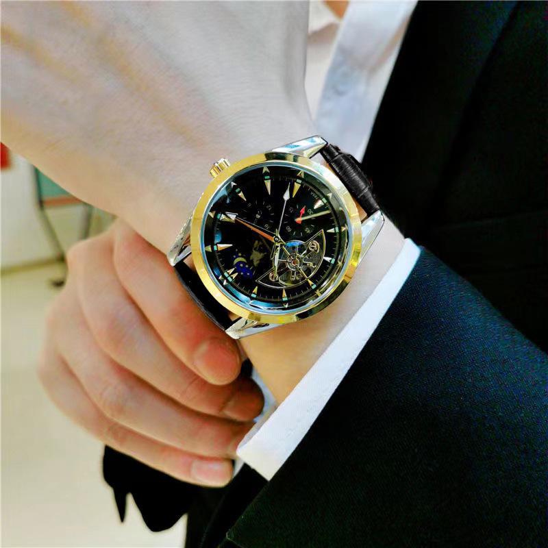 Duke of Lorraine Skeleton Mechanical Watch: Multi-Function, Luminous, Waterproof, Casual Business Steel Band