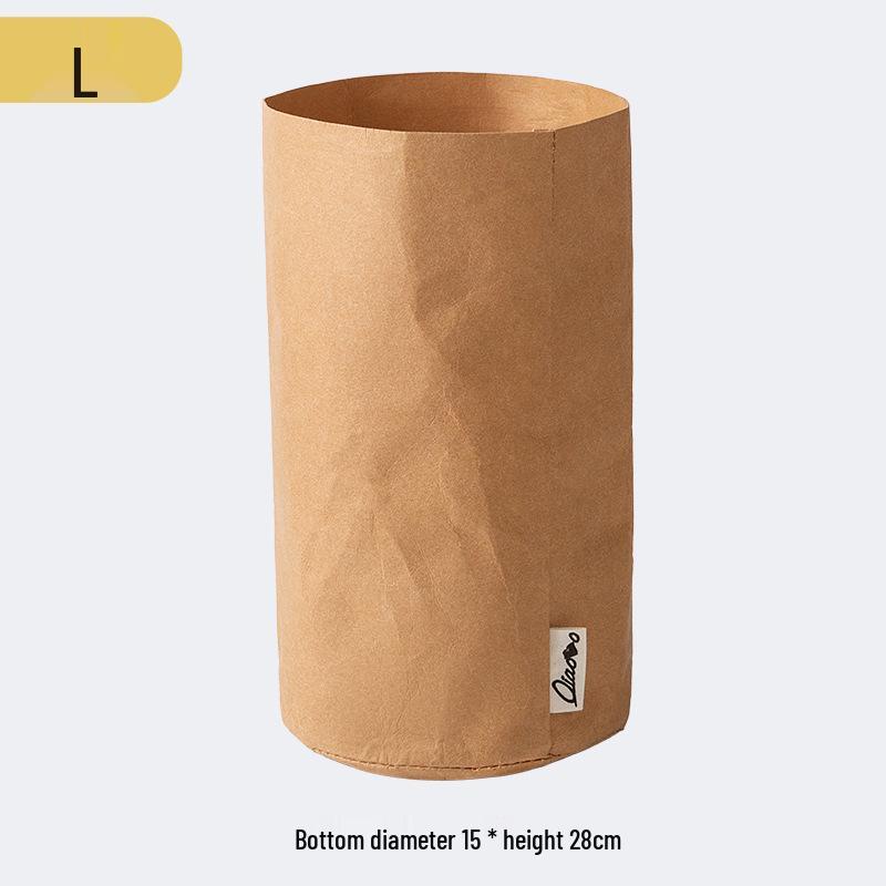 Large Waterproof Washable Kraft Paper Storage Bag for Refrigerator or Desktop Organization, Thickened for Durability, Flower Pot Cover