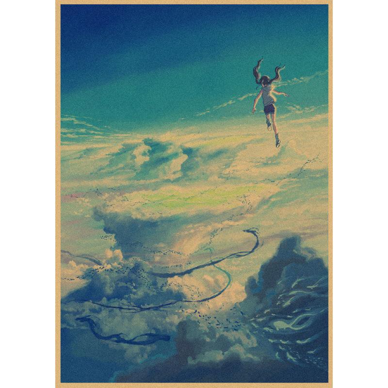 Large Decorative Weathering with You Anime Retro Kraft Poster Wall Art