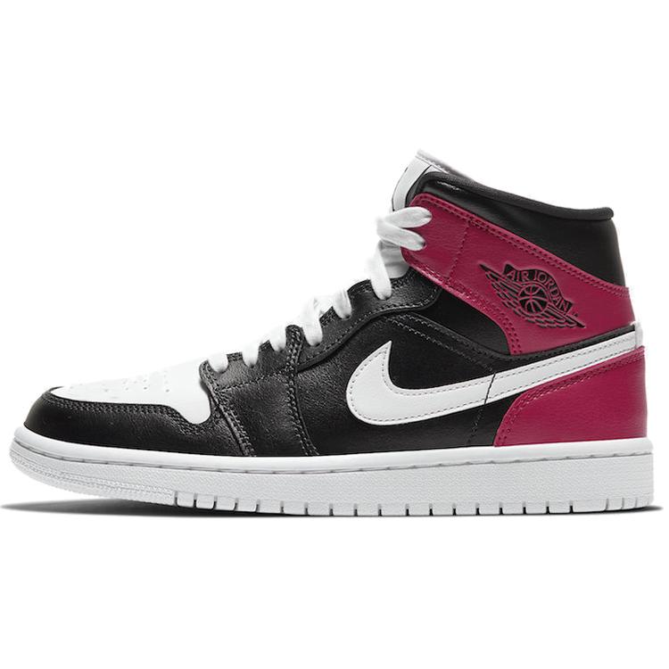 

new JORDAN 1 Mid Black Noble Red Women s 36