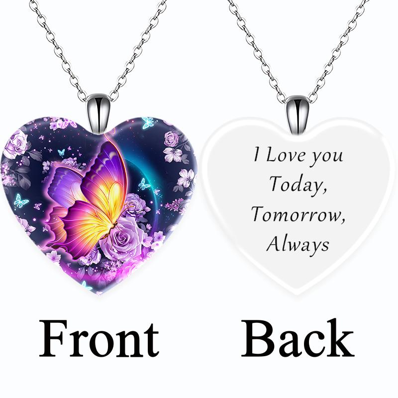 

Модные украшения Любовь Кристалл Кулон Ожерелье Мечта Бабочка Английский